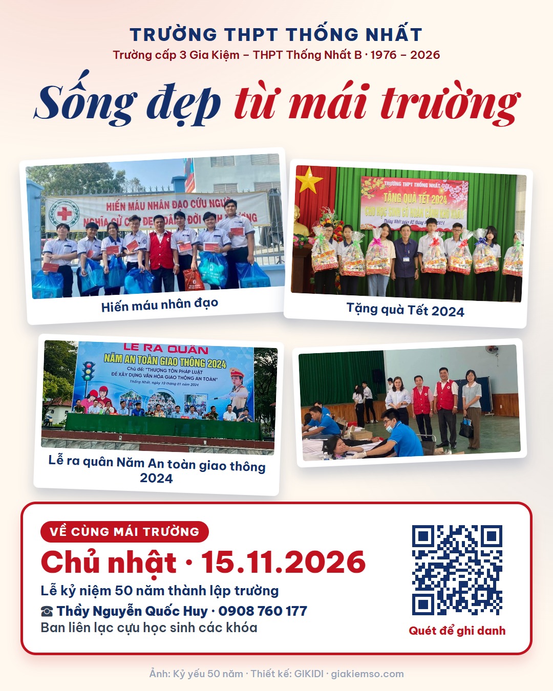 Sống đẹp từ mái trường — hiến máu nhân đạo, tặng quà Tết, ra quân an toàn giao thông